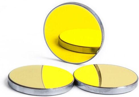 Cloudray Laser Mirror Si Reflective Lens CO2 Laser Lens Si Gold Plated Mirror 25mm Co2 Laser Mirror for CO2 Laser Engraving Cutting Machine, Dia 25mm 3PCS in Kuwait