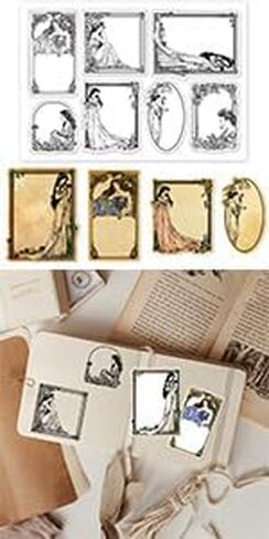GLOBLELAND Vintage Lady Clear Stamps European Medieval Style Silicone Clear Stamp Seals for DIY Scrapbooking Journals Decorative Cards Making Photo Album DIY Craft in Kuwait