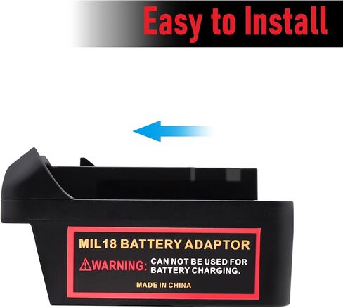 Converter for Milwaukee to Dewalt Battery Adapter,Adapter Work with Milwaukee Battery for Dewalt Tool Use, Applicable for Most Dewalt 20V MAX Power Tools by POWHAZY in Kuwait