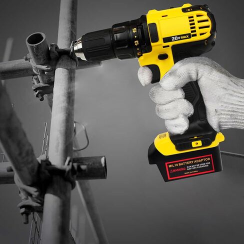 Converter for Milwaukee to Dewalt Battery Adapter,Adapter Work with Milwaukee Battery for Dewalt Tool Use, Applicable for Most Dewalt 20V MAX Power Tools by POWHAZY in Kuwait