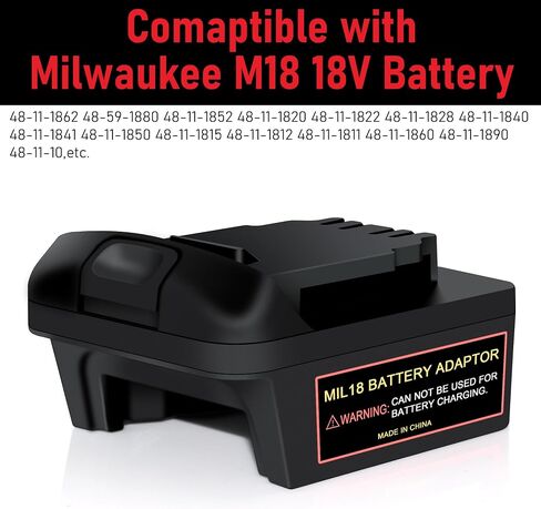 Converter for Milwaukee to Dewalt Battery Adapter,Adapter Work with Milwaukee Battery for Dewalt Tool Use, Applicable for Most Dewalt 20V MAX Power Tools by POWHAZY in Kuwait