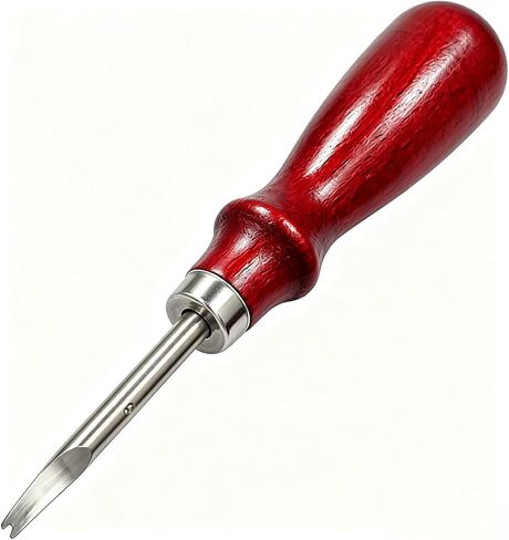 Leather Edge Burnisher 0.8mm Leather Edge Bevelers High Carbon Steel Edge Skiving Leather Craft Cutting Leather Tools with Wooden Handle in Kuwait