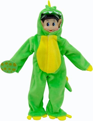 Elf Accessories Clothes,Dinosaur Costume Couture Outfits, Doll is not Included (Brown Dinosaur) in Kuwait