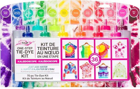 Tulip One-Step Tie-Dye Kit 12 Rainbow, Big 4oz Bottles Color Craze in Kuwait
