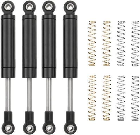 MOHERO Metal RC Shock Absorber Damper 80mm Internal Spring for 1/10 RC TF2 TRX4 SCX10 D90 Wraith Crawler Car Upgrade Parts Pack of 4 (80mm, Black) in Kuwait