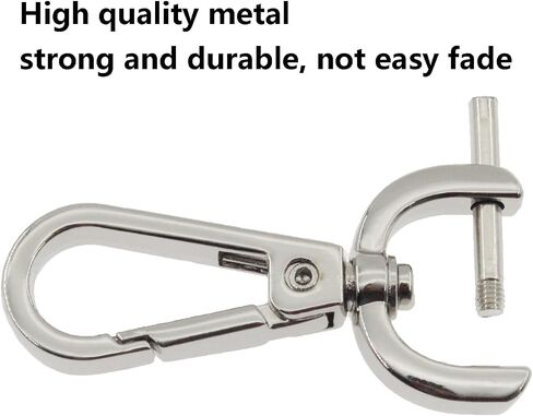 4 PCS Swivel Clasp Hooks,SAFYY Detachable Snap Hook W/Screw Bar Heavy Duty,3/4 Inches D Ring Swivel Lobster Claw Clasp with Screwdriver for Lanyard Bag Leather Craft Purse Hardware DIY Bag-Gunmetal in Kuwait