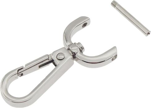 4 PCS Swivel Clasp Hooks,SAFYY Detachable Snap Hook W/Screw Bar Heavy Duty,3/4 Inches D Ring Swivel Lobster Claw Clasp with Screwdriver for Lanyard Bag Leather Craft Purse Hardware DIY Bag-Gunmetal in Kuwait