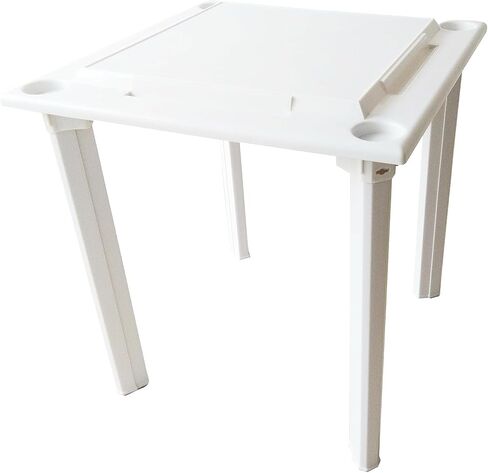 BC Classics Bene Casa Waterproof Plastic Game Table with Drinks Holder, Built in Tile Rack, Removable Leg Game Table, Indoor or Outdoor Portable Game Table in Kuwait