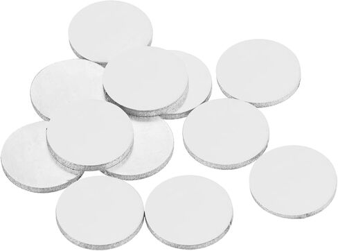 MECCANIXITY 12 Pcs Copper Stamping Blank, 45mm/1.8" Round Metal Blank Stamping Name Tags Flat Round Sheet No Hole for Laser Engraving Dog Tags Keychain Jewelry Making in Kuwait