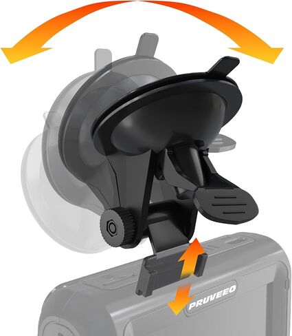 PRUVEEO Suction Cup Mount D90-4CH D88-4CH D80-4CH 4 Channel Dash Cam in Kuwait