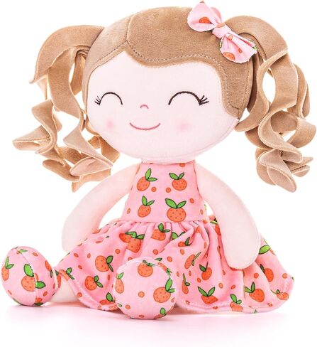 Gloveleya Doll Baby Dolls Soft Rag Doll Baby Girl Gifts Curly Spring Girl 3PC(4) in Kuwait
