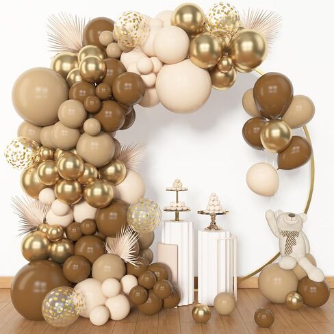 Amandir 166Pcs Sage Green Balloon Garland Arch Kit Olive Green Blush Peach White Gold Balloons Artificial Eucalyptus Stems Jungle Safari Baby Shower Birthday Party Baptism Decorations for Boys Girls in Kuwait