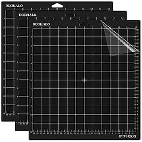 DOOHALO Cutting Mat for Cricut and Cricut Explore Air2/One Smart Cutting Maker Machine Expression 12 X 12 inch 3 Pack Replacement Variety Adhesive Vinyl Mats Lightgrip Standardgrip Stronggrip in Kuwait