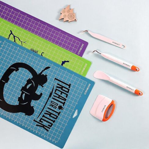 DOOHALO Cutting Mat for Cricut Joy Xtra 3 Pack Replacement Variety Standard Grip Light Grip Strong Grip Adhesive Cut Mats in Kuwait