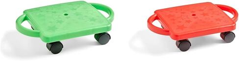 hand2mind Green Indoor Scooter Board with Handles, Gym Scooters for Kids, Recess Toys, PE Equipment for Elementary School, Kids Indoor Play Equipment, Floor Scooter, Kids Sports Activities in Kuwait