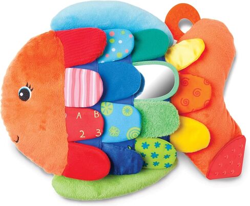 Melissa & Doug Flip Fish Soft Baby Toy - Tummy Time Sensory Toy with Taggies for Infants in Kuwait