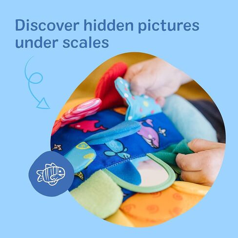 Melissa & Doug Flip Fish Soft Baby Toy - Tummy Time Sensory Toy with Taggies for Infants in Kuwait