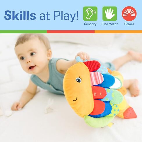 Melissa & Doug Flip Fish Soft Baby Toy - Tummy Time Sensory Toy with Taggies for Infants in Kuwait