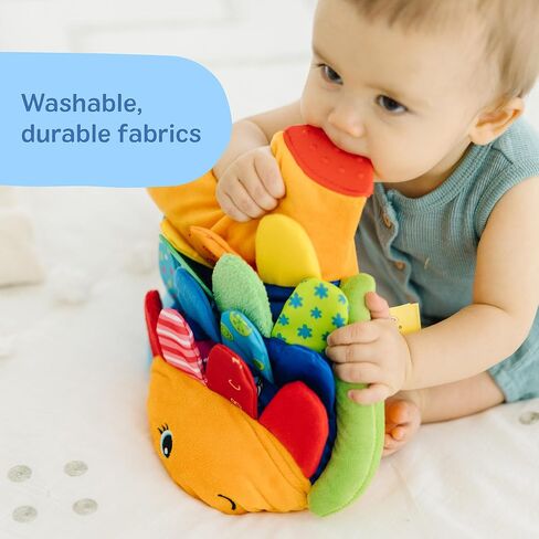 Melissa & Doug Flip Fish Soft Baby Toy - Tummy Time Sensory Toy with Taggies for Infants in Kuwait