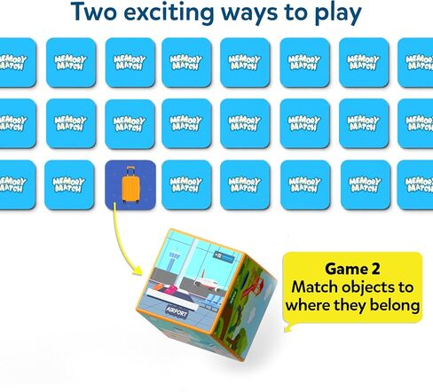 Skillmatics Board Game - Memory Match Animals, Fun & Fast Memory Game for Kids, Preschoolers, Toddlers, Gifts for Boys & Girls Ages 3, 4, 5, 6, 7 in Kuwait
