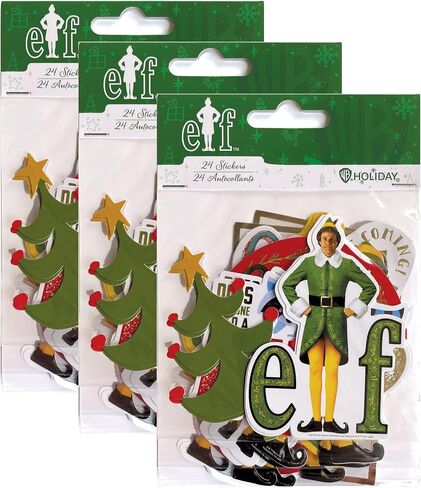 مجموعة ملصقات مقطوعة بالقالب من Paper House Productions Buddy The Elf (عبوة من 3 قطع) in Kuwait
