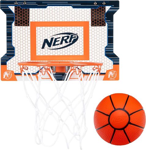 Nerf Basketball Hoop Set - Pro Hoop Mini Hoop Set with Mini Basketball - Steel Rim Great for Dunking in Kuwait
