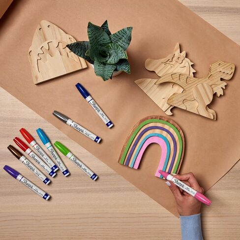 Sharpie Water-Based Paint Markers, Extra-Fine, Assorted Colors, 5 Count in Kuwait