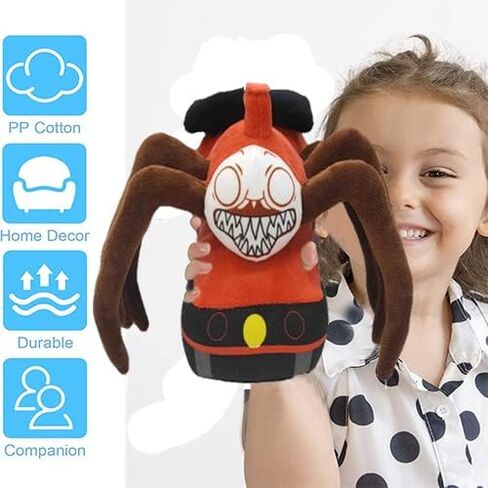 Choo Choo Charles Plush Toy,8.7Inch Charles Spider Train Doll,Gift for Kids Fans,Choo Choo Train Toy Spider Stuffed Animal (Red Style 1) in Kuwait