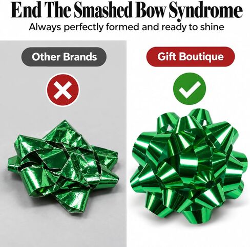 30 Christmas Self Adhesive Gift Bows and 8 Rolls of Christmas Curling Ribbons by Gift Boutique in Kuwait