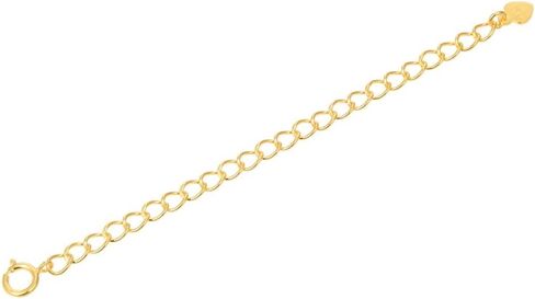1pc Adabele Authentic 925 Sterling Silver Chain Extender Clasp Cute Heart Drop Strong Removable Adjustable 4 inch Extension for Necklace Bracelet Anklet Jewelry Making SS301-4 in Kuwait