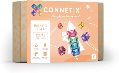 Connetix Pastel Square Pack, 40 Pieces in Kuwait