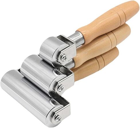 Leather Press Edge Roller Leather Glue Laminating Tool Platen Tool (60mm/2.4"inch+26mm/1.0"inch) in Kuwait