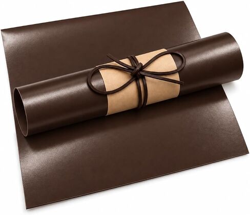 Moonster Genuine Leather Sheets for Crafts, Tooling Leather Sheet 12"x24" – Full Grain Buffalo Leather Fabric, Leather Crafting Kit, Veg Tan Leather for Leather Craft with 36" Cord – Soft Brown in Kuwait
