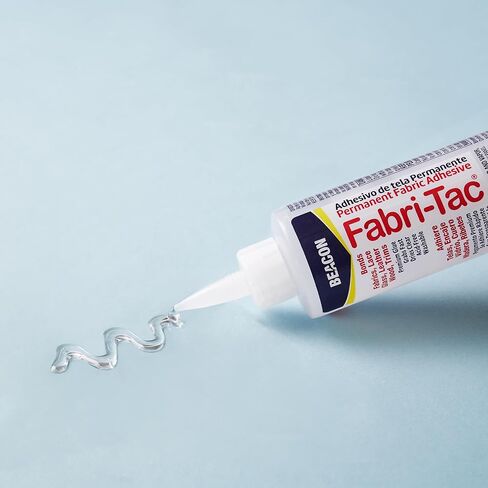 BEACON Fabri-Tac Premium Fabric Glue - Quick Drying, Crystal Clear, Permanent - for Fabrics, Canvas, Lace, Wood and More, 4-Ounce, 2-Pack in Kuwait