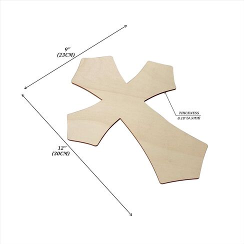 12 Inch 12 Pack Wood Cross Unfinished Wooden Crosses for Crafts Blank Wood Cross for Wall Decor DIY Project in Kuwait