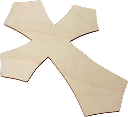 12 Inch 12 Pack Wood Cross Unfinished Wooden Crosses for Crafts Blank Wood Cross for Wall Decor DIY Project in Kuwait