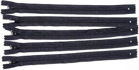 100 YKK Black Zippers #3 for Pouches, Apparel, Craft & Sewing Projects (4" Inches) Made in USA in Kuwait