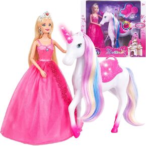 BETTINA Magical Color Changing Mermaid Doll, Princess Mermaid Toy with Seahorse & Dolls Accessories - Vibrant Purple Hair and Transforming Tail, Mermaid Gifts Toys for Girls Aged 3-7 in Kuwait