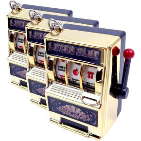MAGIKON Mini Slot Machine Toy, Funny Lucky Slot Machine Bank with Spinning Reel and Keychain, Nice as Creative Festival Gift Birthday Cake Decoration in Kuwait