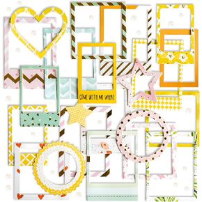 6 Packs Photo Border Stickers Photo Frame Sticker Scrapbook Sticker Deco Sticker 90 Pieces Self-Adhesive Made in Thick Paperboard Perfect for Scrapbooking Diary DIY Photo Album in Kuwait