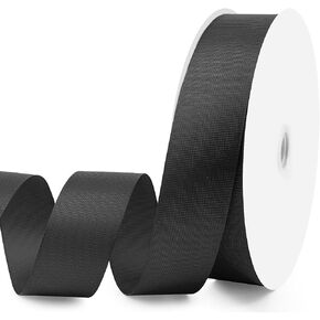 5/8" X 100 Yards Black Grosgrain Ribbon, Premium Grosgrain Ribbon for Sewing, Gift Wrapping, Bow Making, Wedding Decor, Wrapping and More (Black) in Kuwait