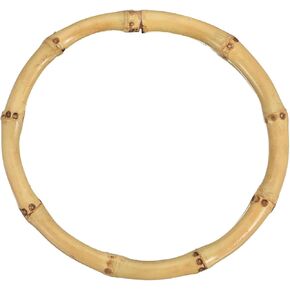 uxcell 4" Round Bamboo Purse Handles, Handbag Handle Replacement Accessories for Purse Making DIY Handmade Beach Bag Straw Bag in Kuwait