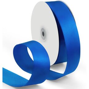 HimBen 1-1/2 Inch 100 Yards Satin Ribbon Royal Blue, Polyester Fabric Ribbon Roll Single Face, Solid Color String for Gift Wrapping, Wedding Bouquet, Flower, Crafts, Sewing, Party Decoration in Kuwait