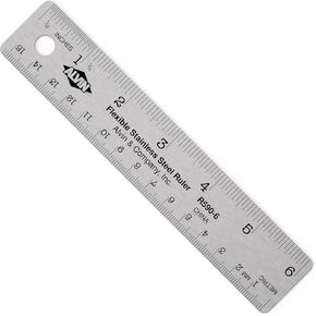 ALVIN Stainless Steel Ruler 18" Model R590-18 Drawing and Design Tool for Students and Professionals, Great for Drafting, Architecture, Engineering, and Art - Stainless Steel Ruler - 18 Inches in Kuwait