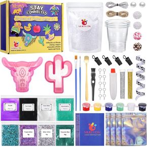 MUBYOK M139 57PCS Car Freshies Supplies Starter kit, DIY Freshie Making kit with Unscented Aroma Beads,Freshies Silicone Molds and Accessories (Make 4 freshie) in Kuwait