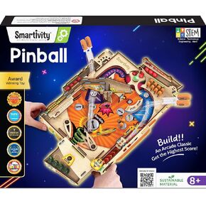 iWorld Australia سمارتيفيتي Pinball Machine لعبة تعليمية تصنعها بنفسك، اصفر، متعددة الالوان in Kuwait