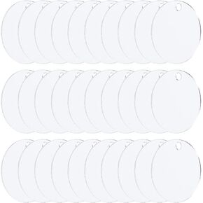 PATIKIL 6" Dia. Acrylic Circles, 10 Pack Round Clear Plastic Sheet Ornament Cake Disk Transparent Blank Sign Decoration for Crafting Painting DIY Christmas in Kuwait
