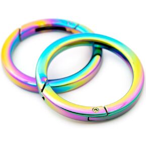 Rainbow O Ring Spring Opening Snap, 6PCS Clip Buckle Charm Purse Making (1 1/2") in Kuwait