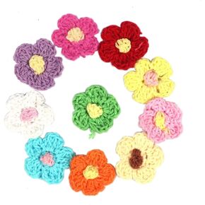 YYCRAFT 30 Handmade Crochet Spring Flower 1.5" for Crafts Embellishments,Mix Color in Kuwait