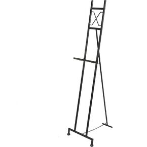 Deco 79 Metal Display Easel Large Adjustable 3 Tier Floor Standing Easel with Chain Support, Display Stand 16" x 19" x 57", Black in Kuwait